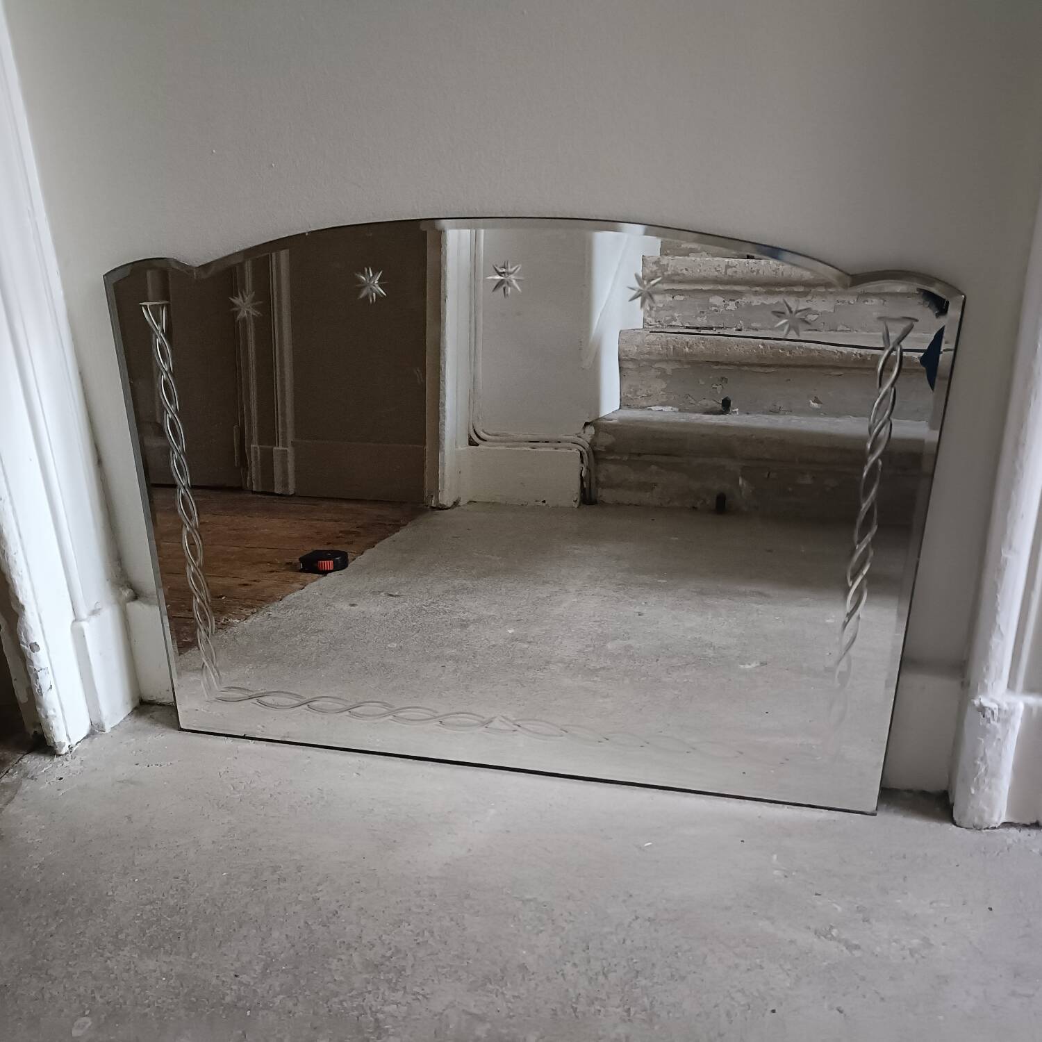 Bevelled Art Deco mirror