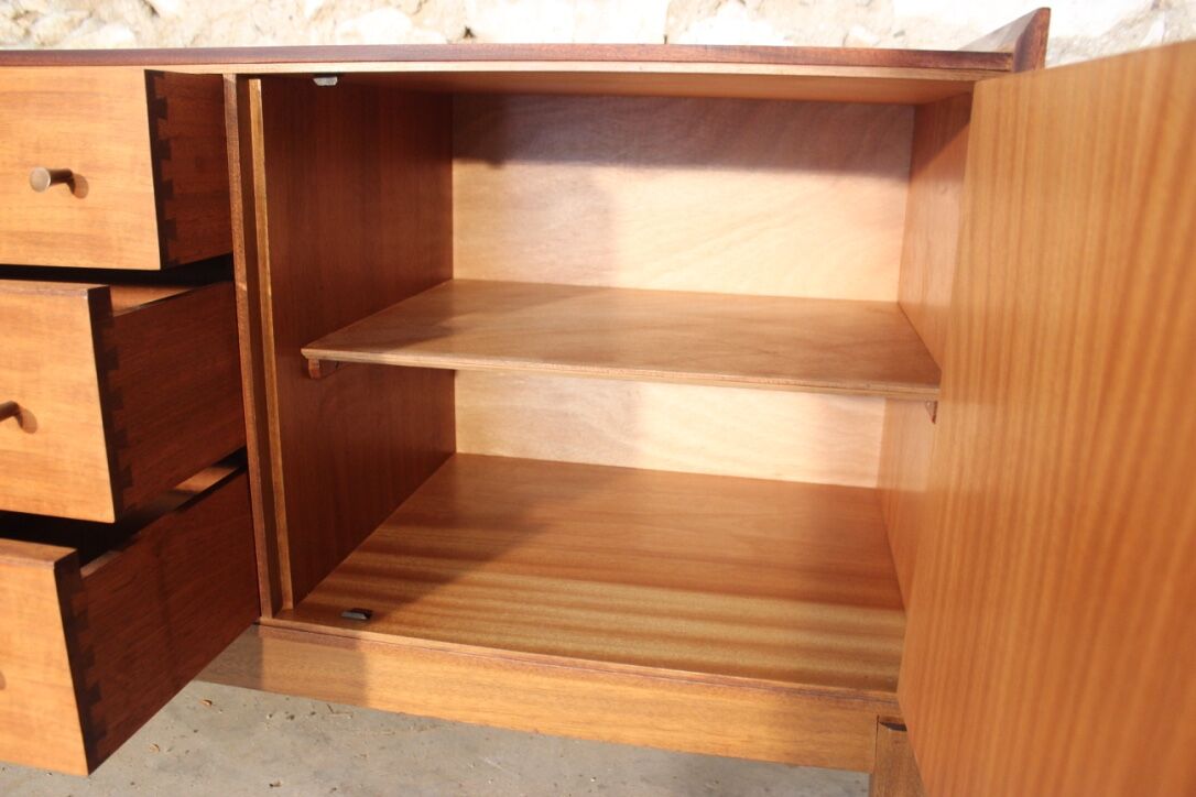 Vintage Scandinavian style teak sideboard by Younger, 60s