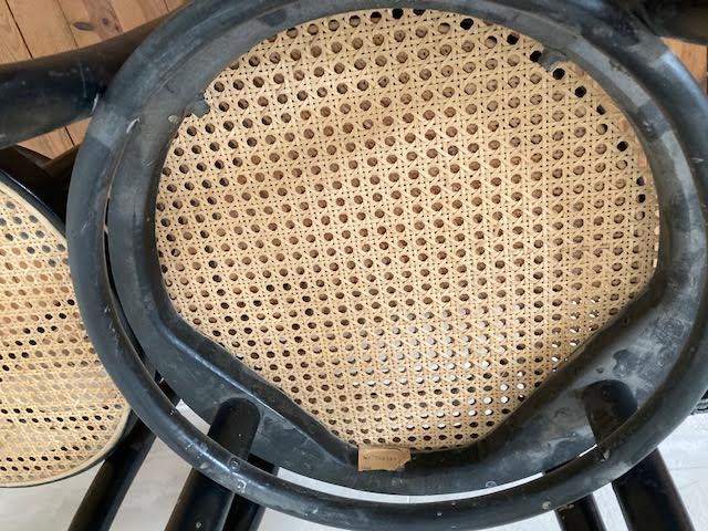 Set of 2 black bistro chairs