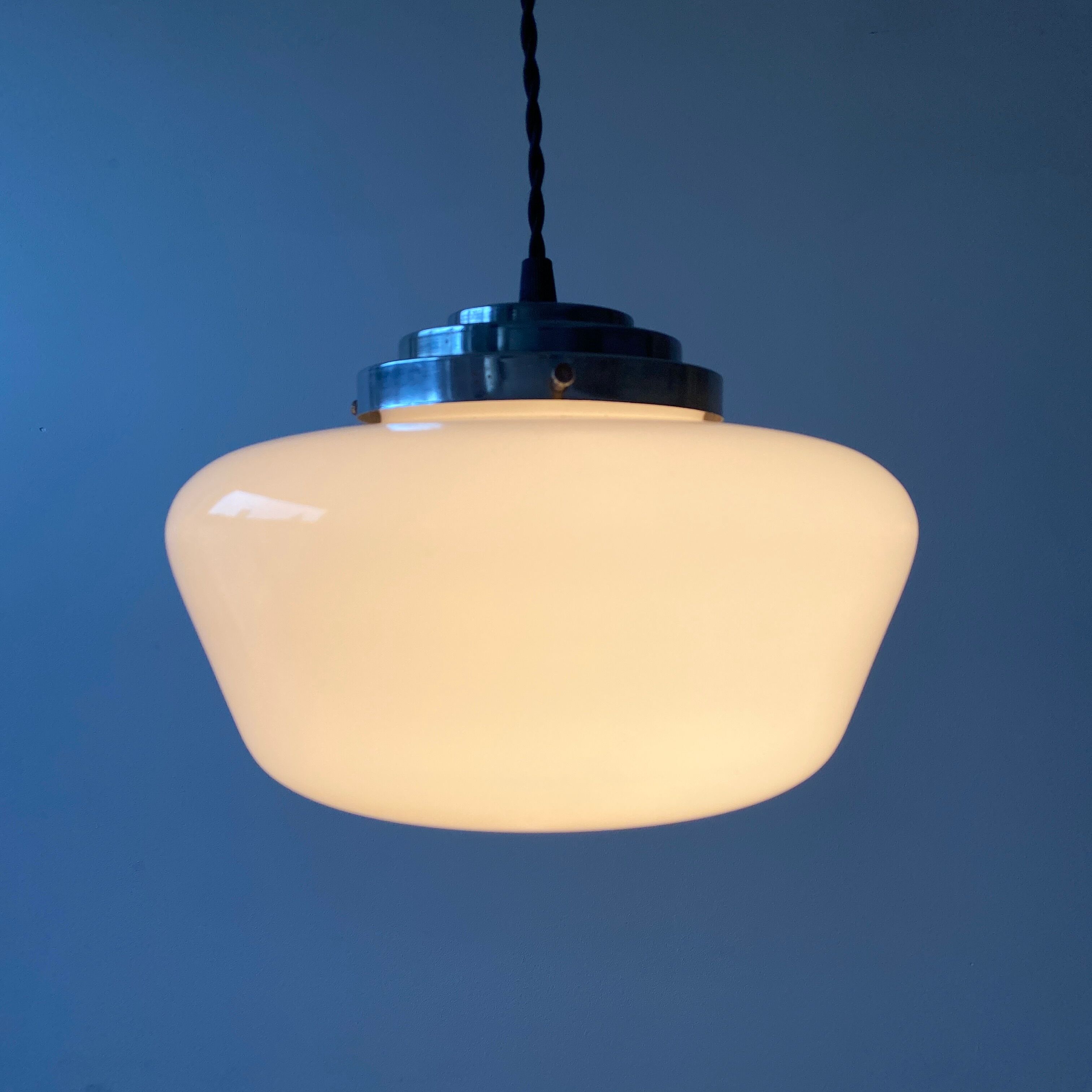 Old vintage opaline pendant lamp