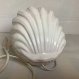White scallop shell lamp