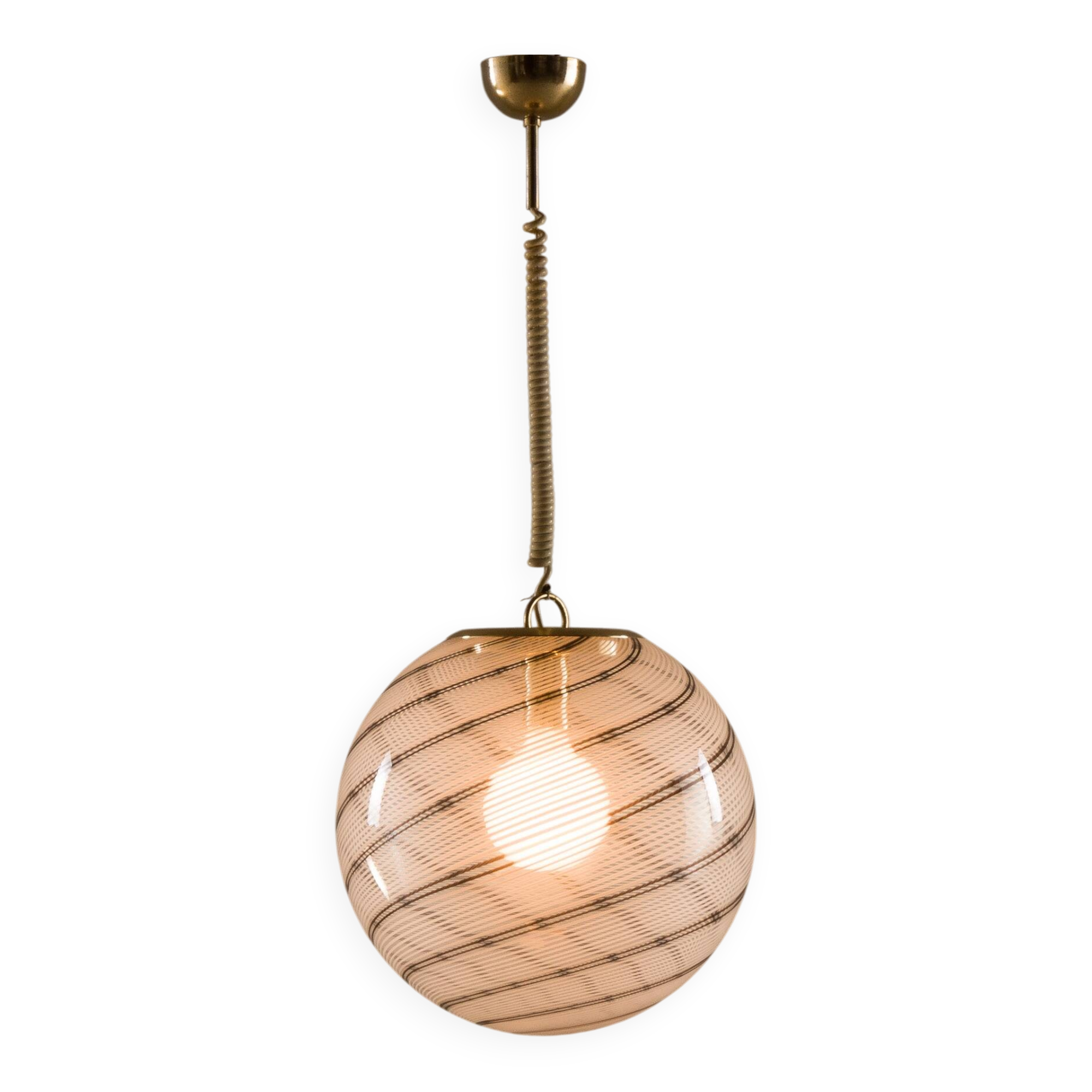 Murano globe pendant lamp by Lino Tagliapietra, Italy 1970s