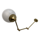 Ancienne lampe potence en laiton et opaline