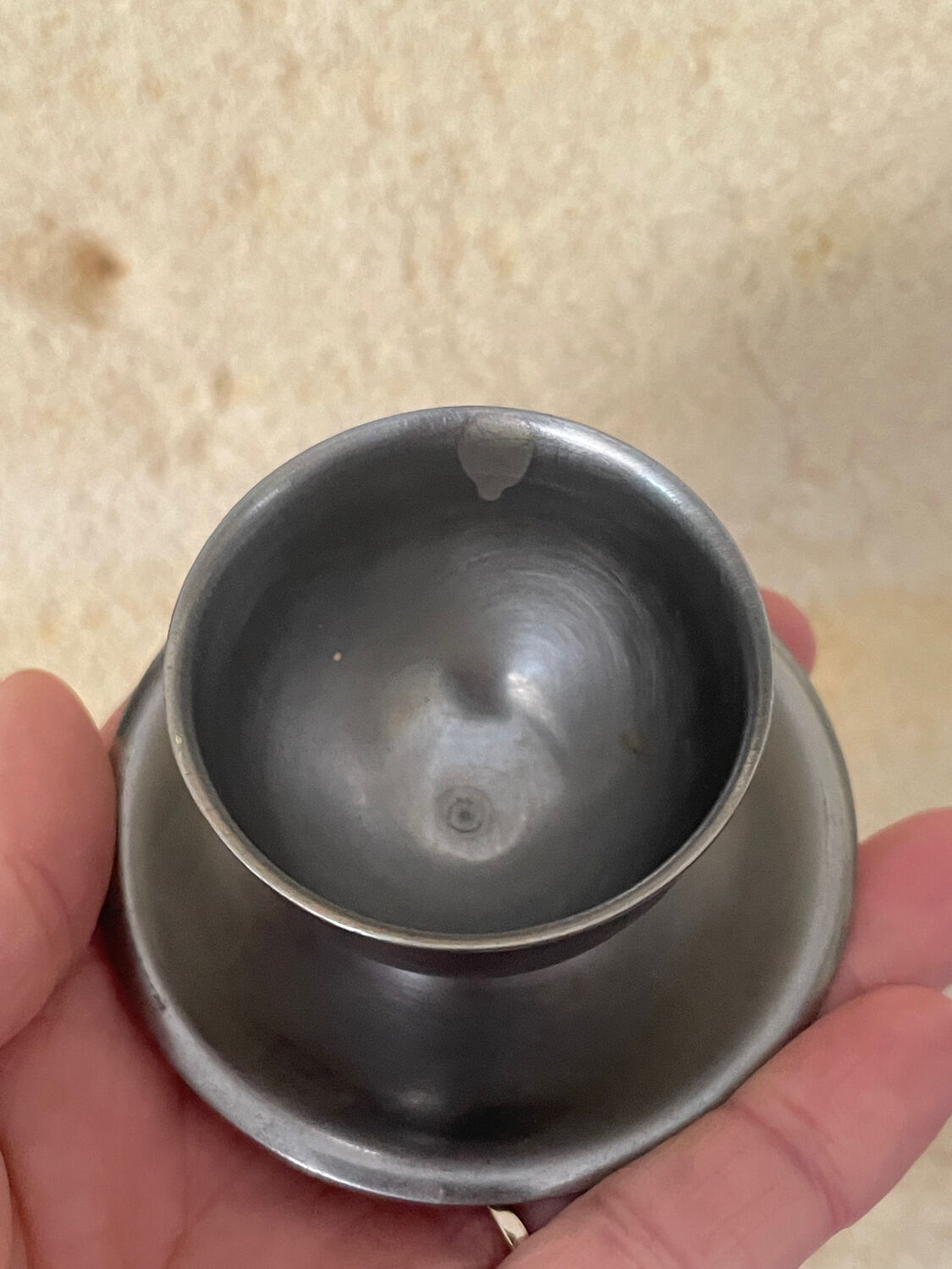 4 vintage stainless steel egg cups at 18%