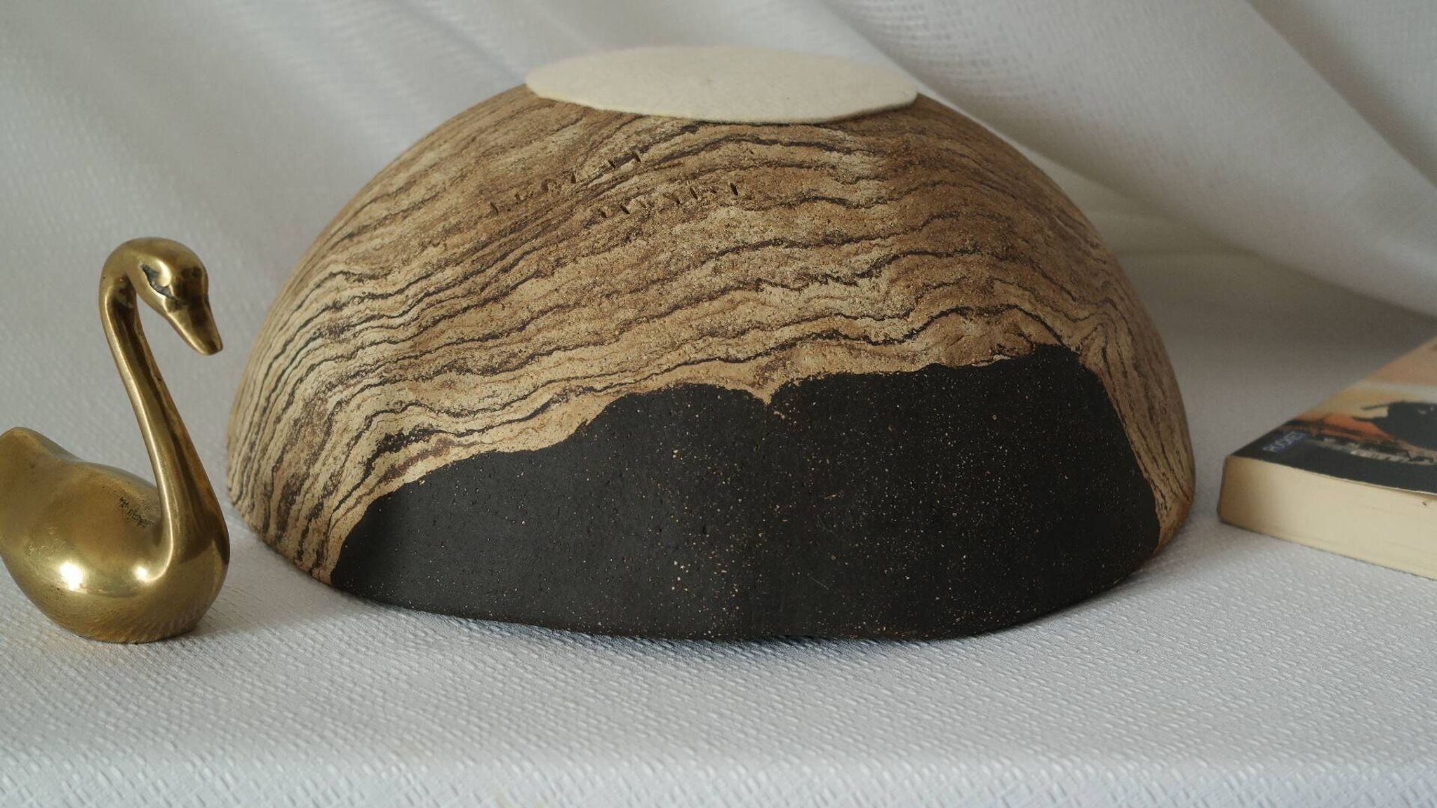 Vide poche coupe Céramique d'Art grès sable XXI