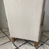 Vintage armchair completely restored with a French terry fabric