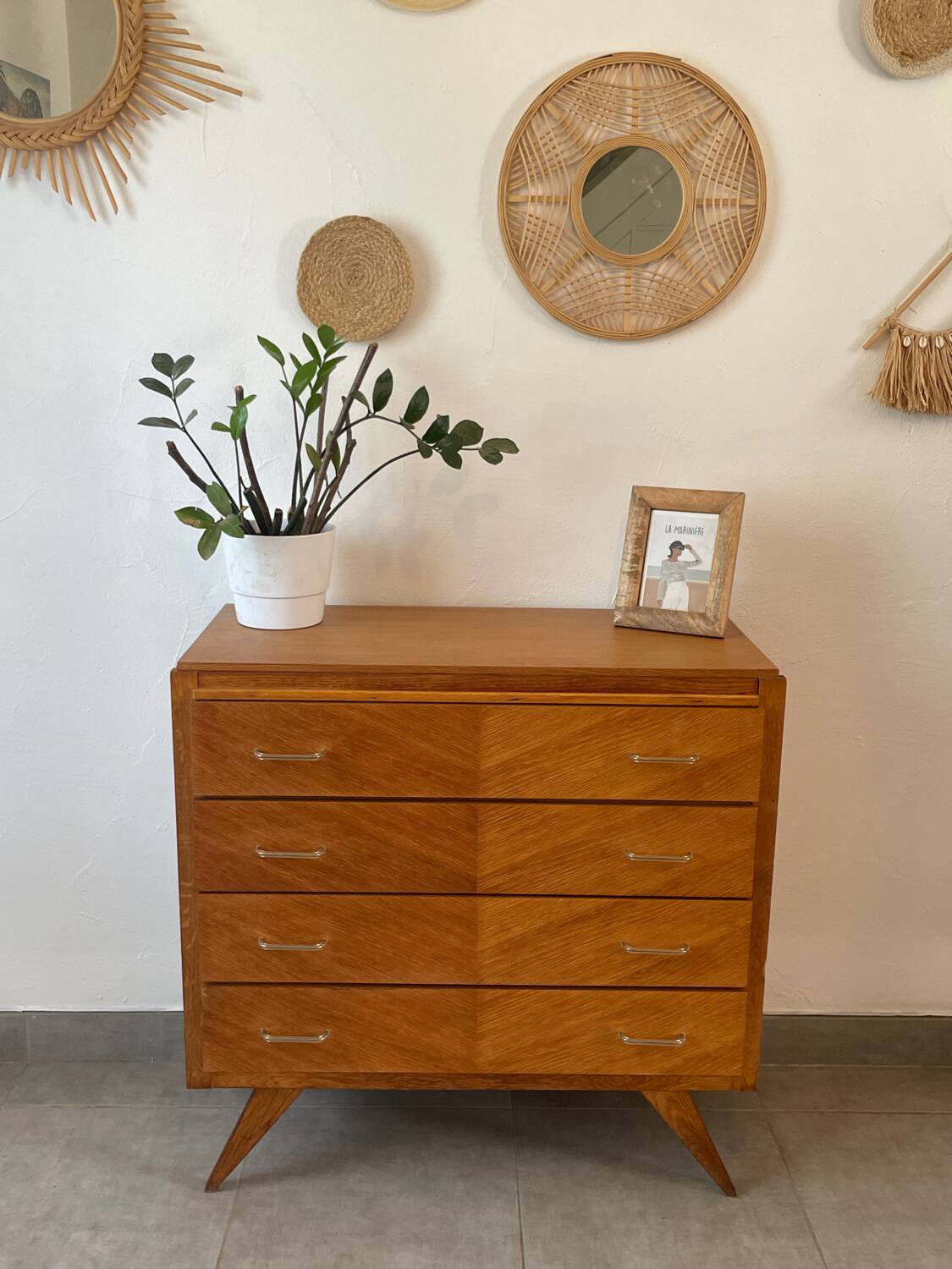 Charmante commode vintage en chêne