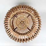 Mid-century Rattan Stool in Style of Franco Albini