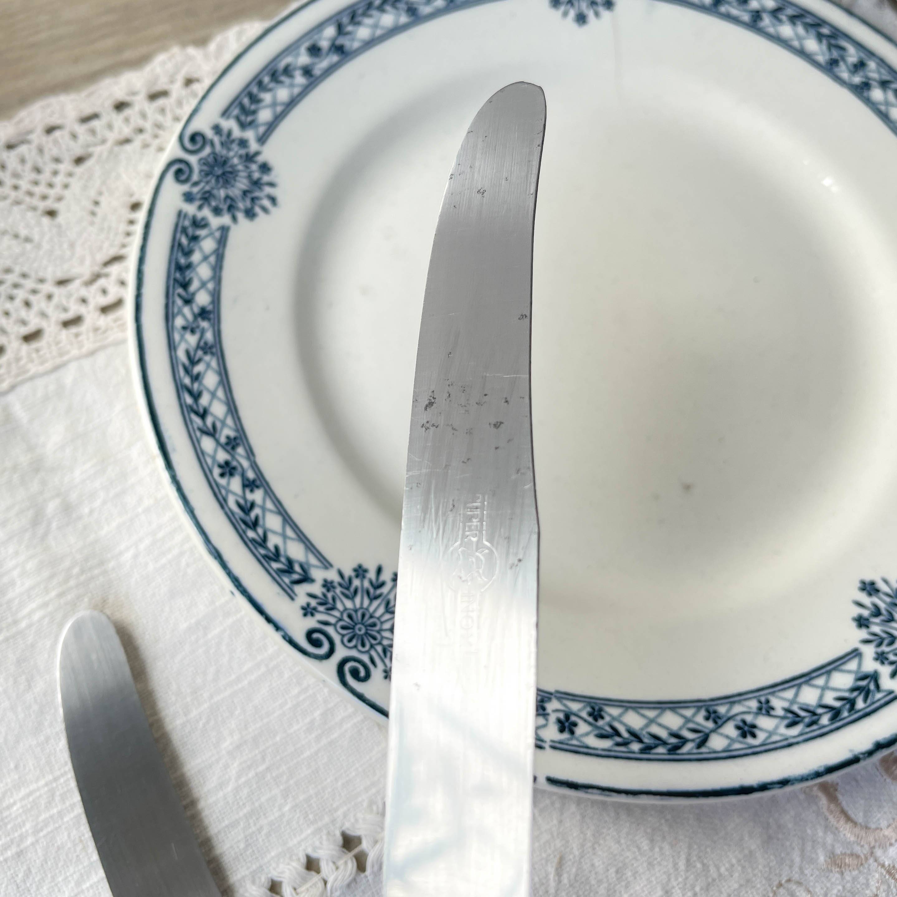 10 Vintage Rocaille Style Metal Knives