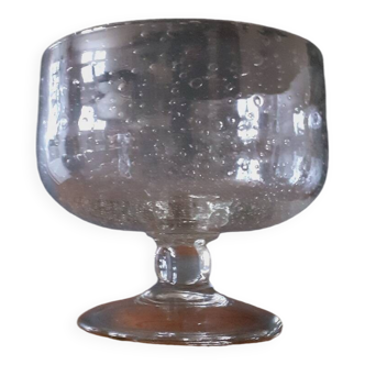 Biot cup in bubbled and blown glass, 1970s