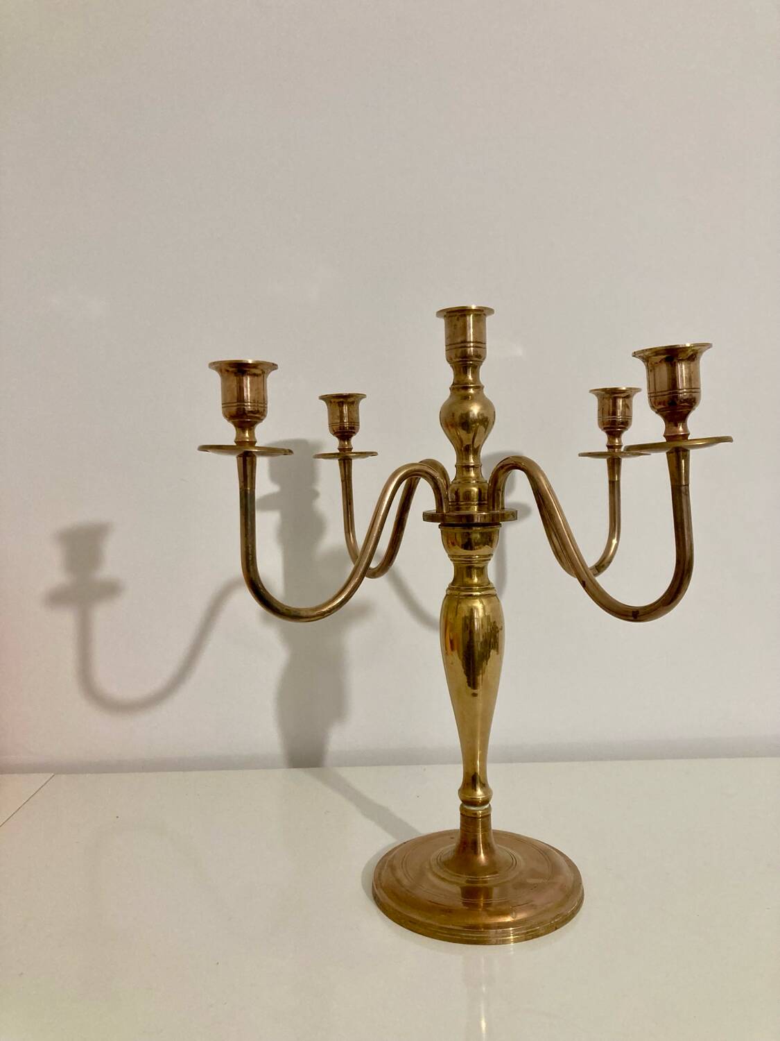 Large brass candlestick