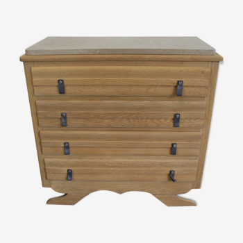 Commode vintage chêne massif