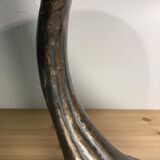 Art Deco organic mushroom bronze Murano bubble glass desk lamp