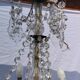 4 vintage crystal chandelier pendants