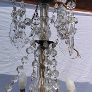 4 vintage crystal chandelier pendants