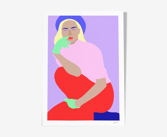 Impression d'art "pose 1987" - format A3