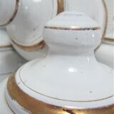 Quatre cloches à fromage métal émaillé blanc début XXème