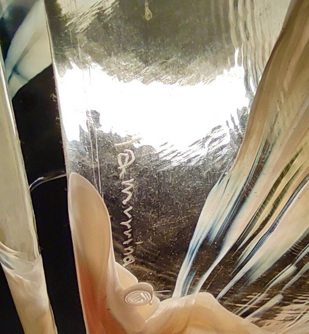 Orange Murano Glass and Brass Pendant by La Murrina, Italy, 1980s