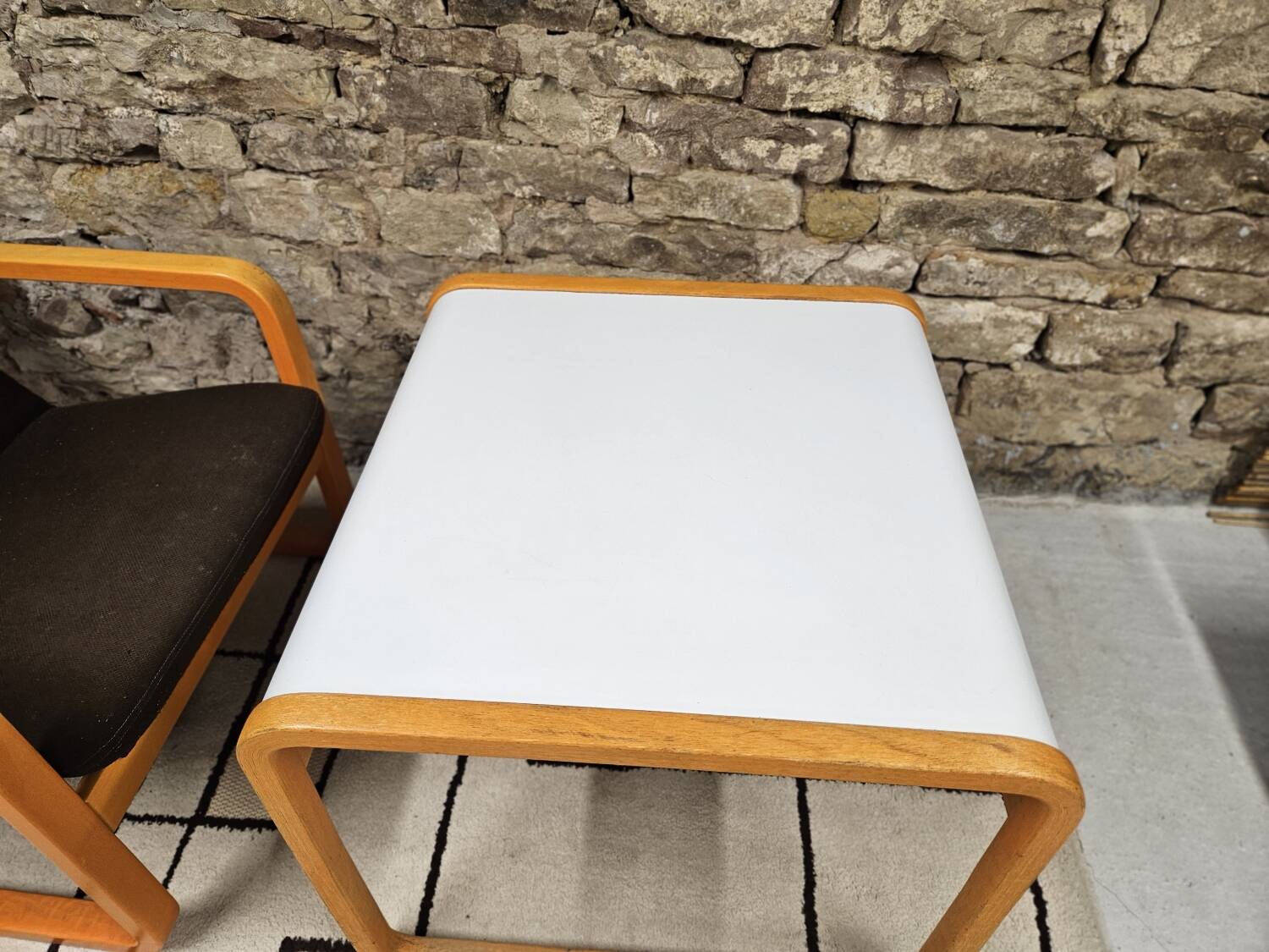 Set of Wilkhahn bentwood armchairs and tables, vintage 1980s