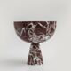 XL Rosso Levanto marble pedestal bowl