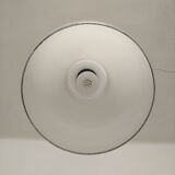 Hanging lamp of the 70s in white opaline