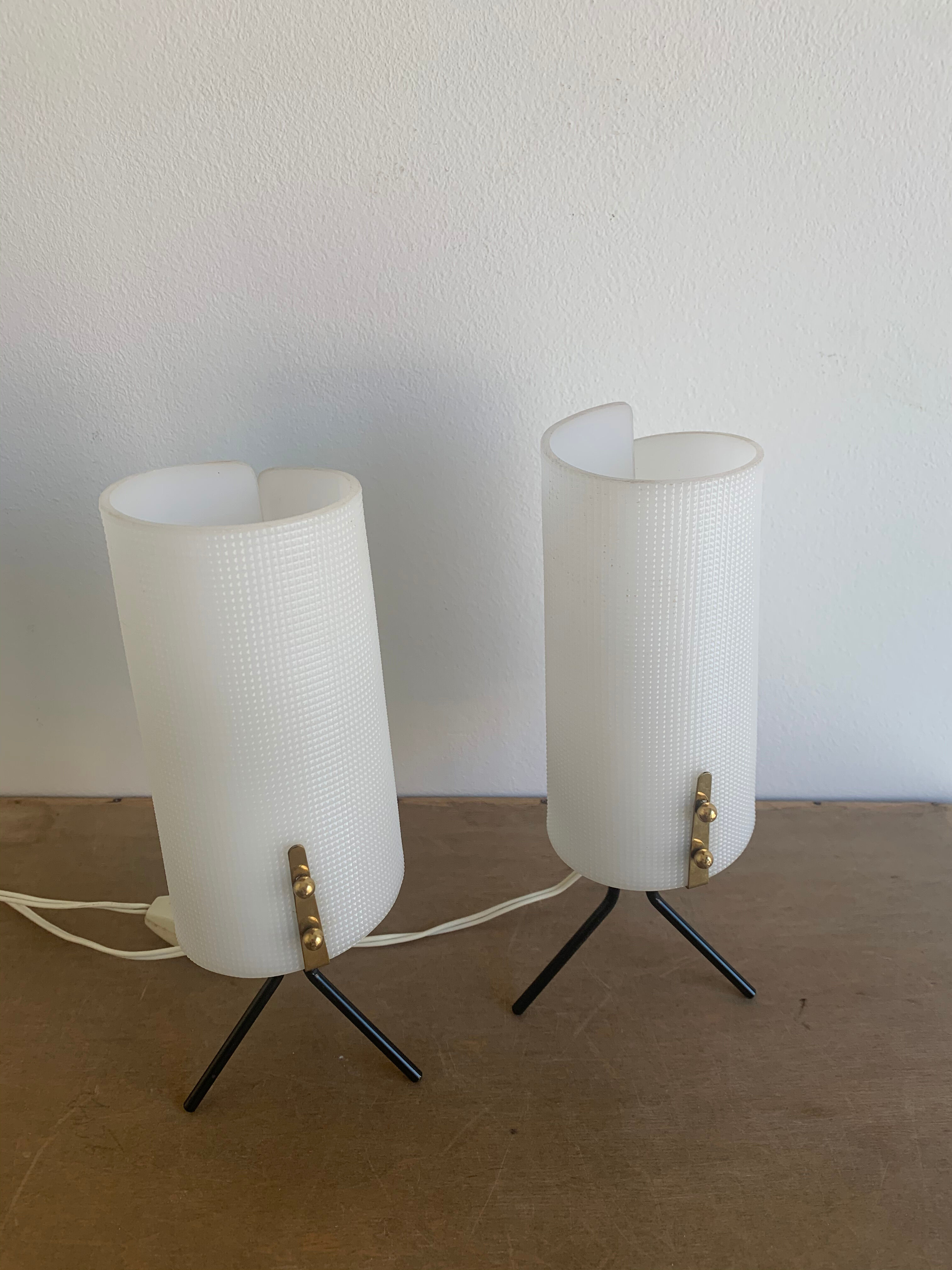 Pair of bedside lamps, 1960