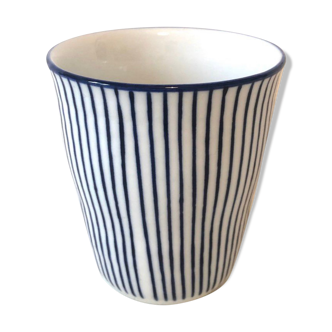 Tasse céramique bleu et blanc