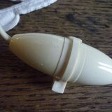 Vintage bedside lamp in Perspex, granite resin 1950