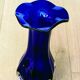 Large Cobalt Blue Art Glass Vase - Murano Work - Italy 1960
