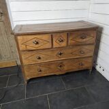 19th century solid oak chest of drawers