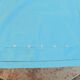Large pillowcase, cotton linen, emerald blue tinted, border with openings, old