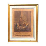"La Soirée D'Hyver" original colour engraving of 1774