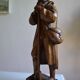 Large wooden sculpture of a man with his grain shovel 52 cm