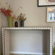 Tile console ceramic mosaic white black