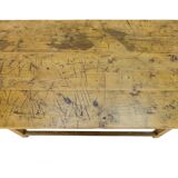 Table à manger vintage en pin baltique rustique, années 1930