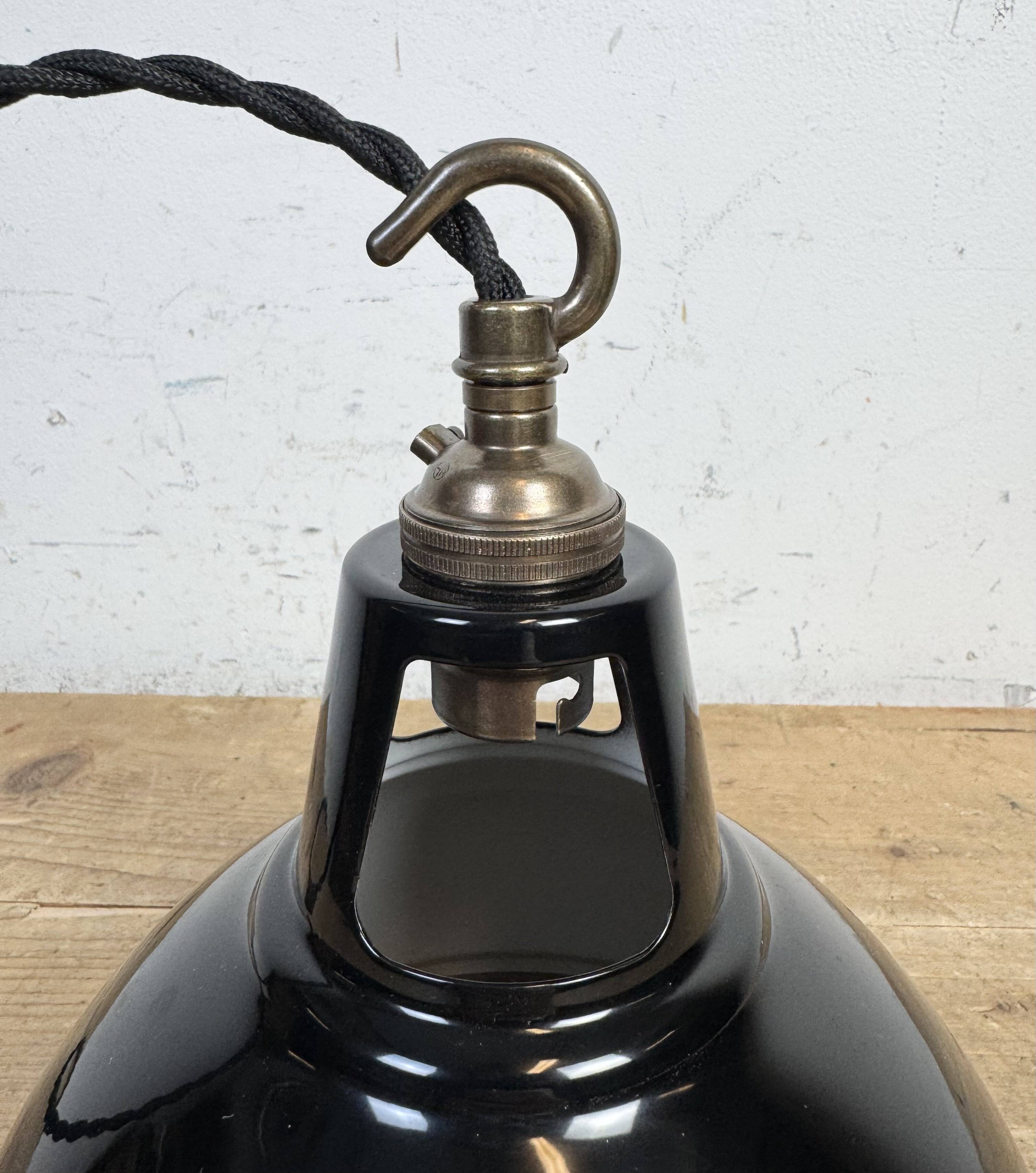 Vintage Industrial Black Painted Pendant Lamp