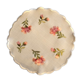 round placemat 22cm (carnations)