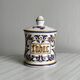 Hand-painted tobacco jar.