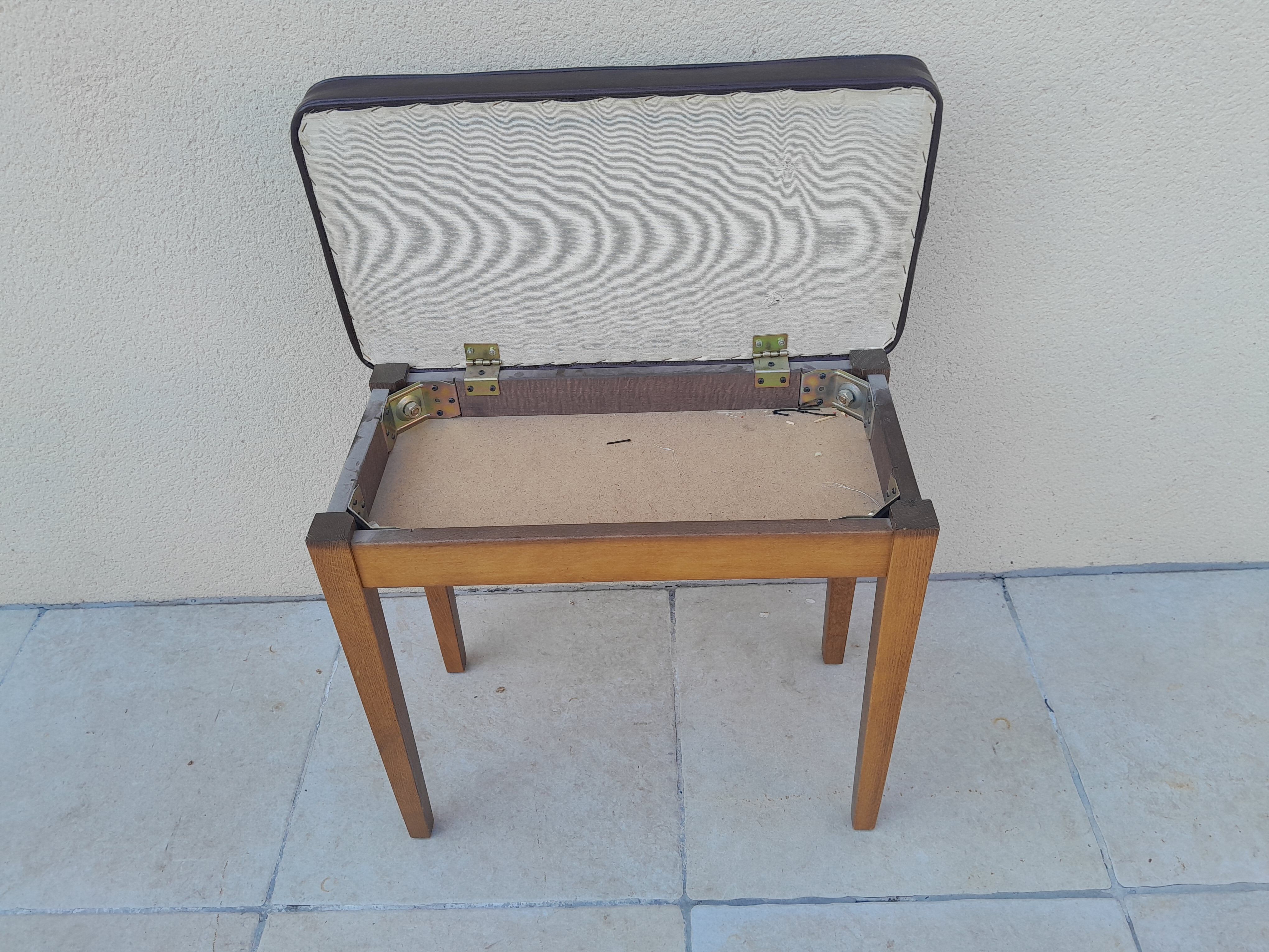 Scandinavian piano stool or chest