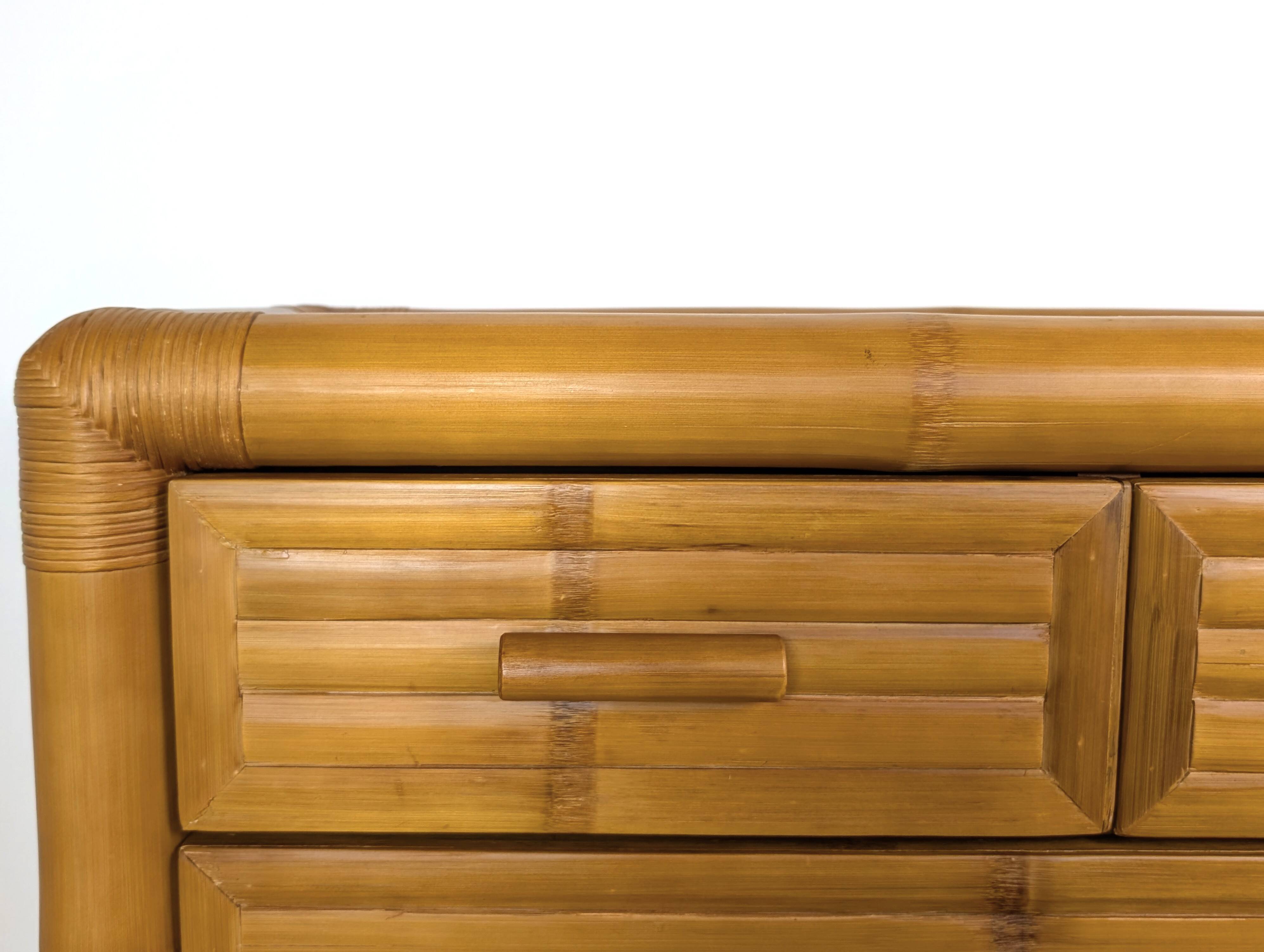 Bamboo chest of drawers