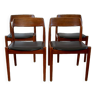 Series of vintage Scandinavian teak chairs Scantic Mobelvaerk 1960