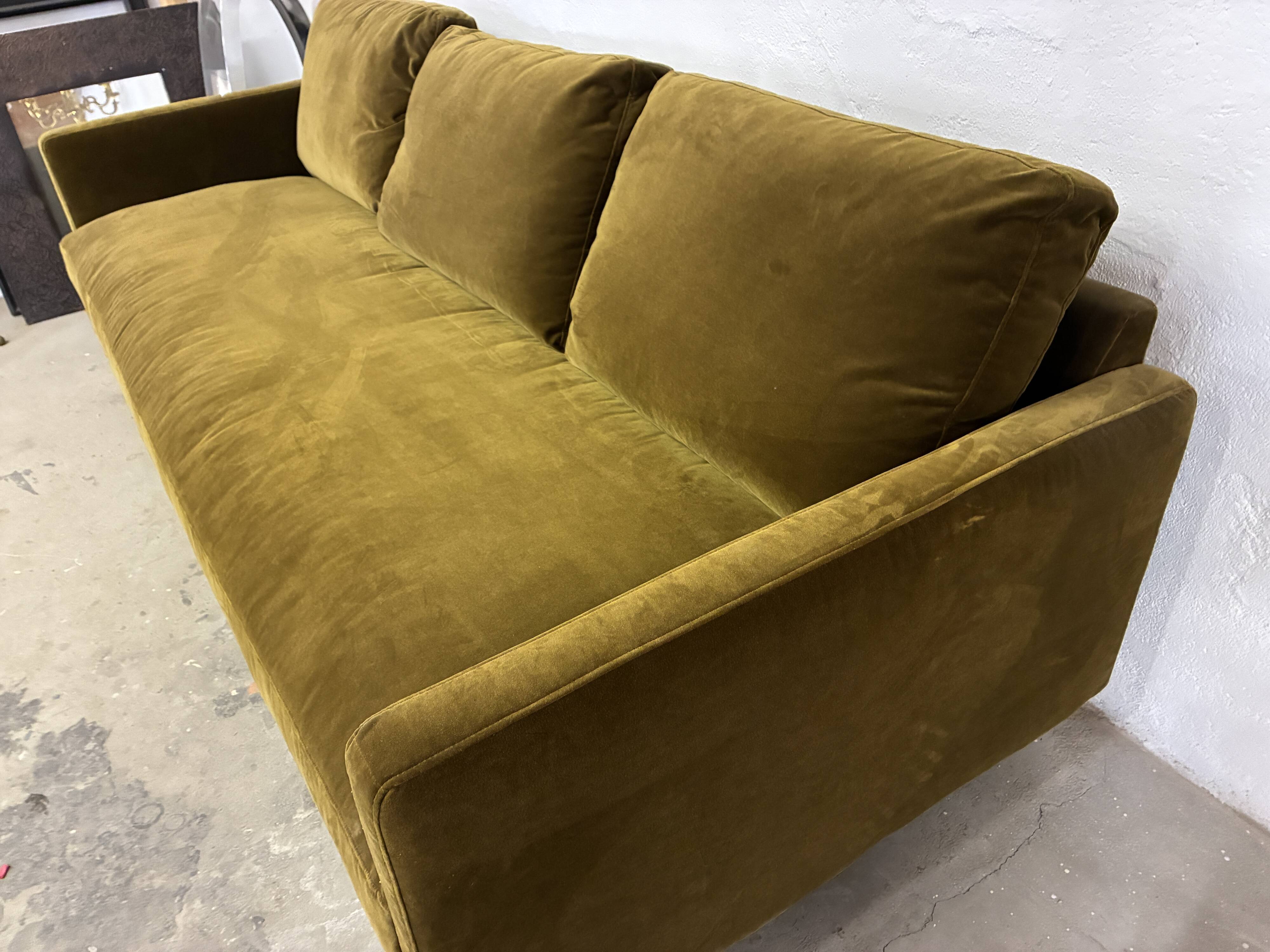 Large velvet sofa Kant 3/4 seats