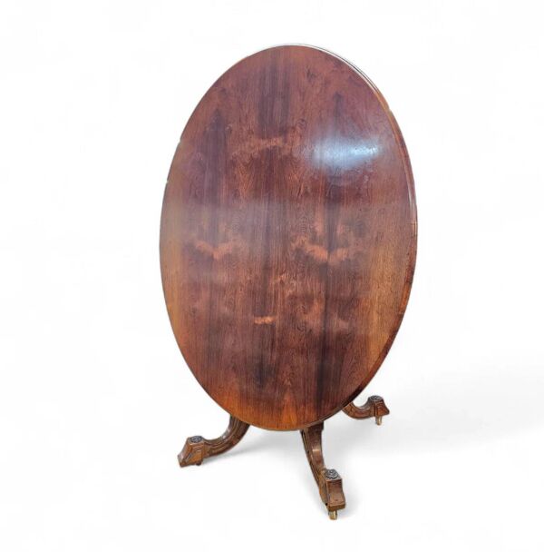 Table ovale à plateau basculant victorien, table de petit déjeuner / années 1840