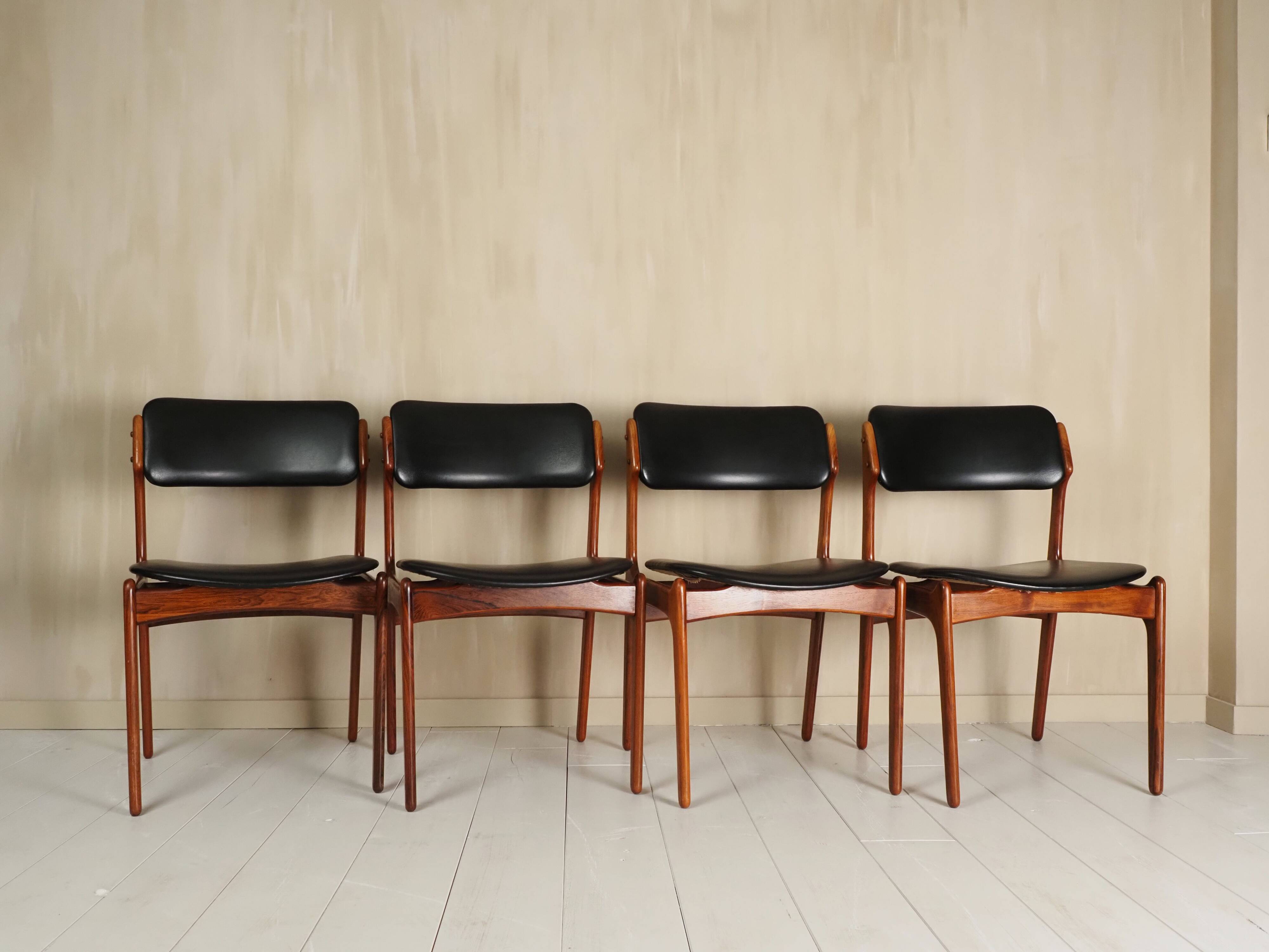 Model 49 dining chairs by Erik Buck for OD Møbler, 1960s