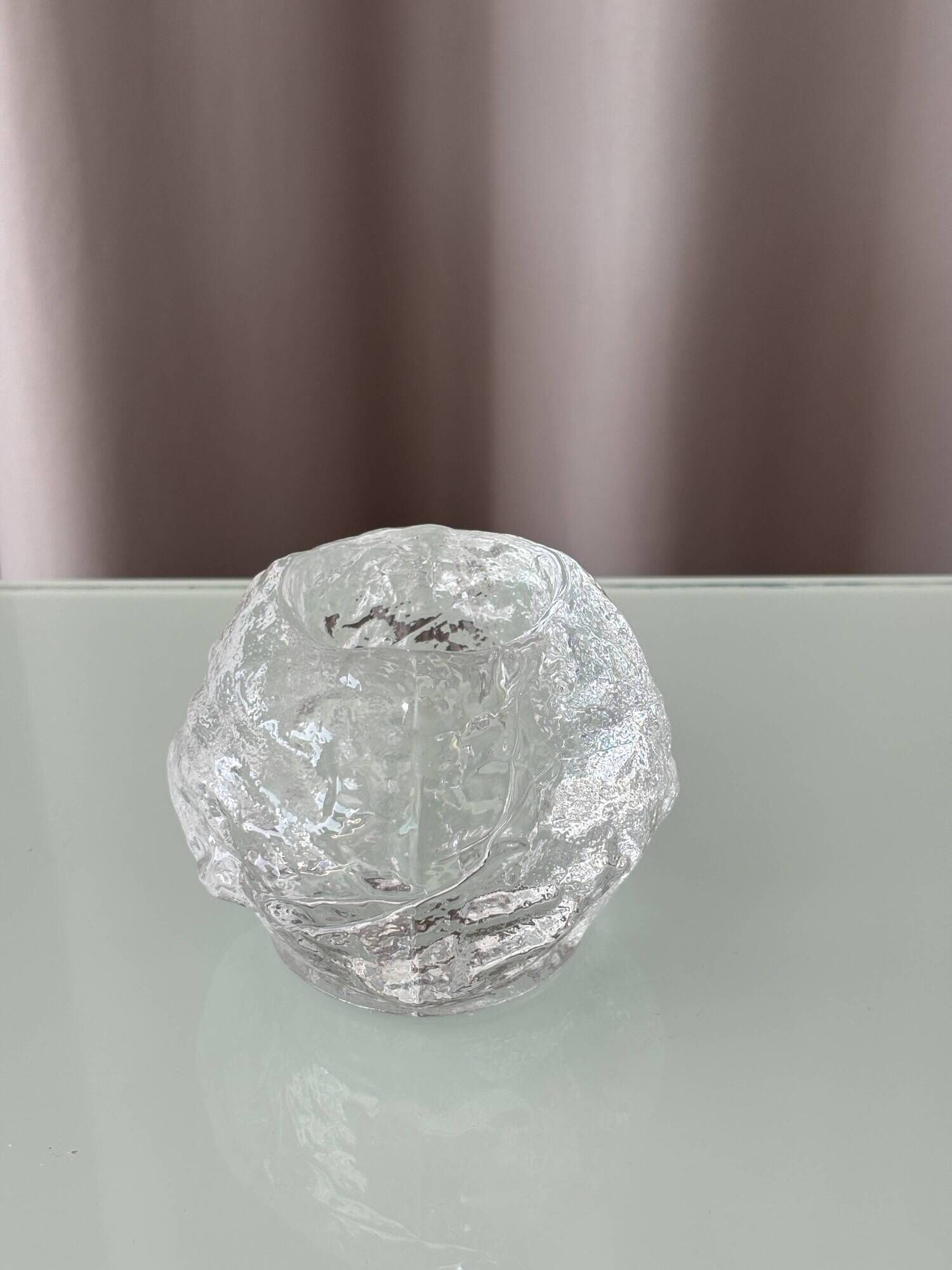 Kosta Boda Snowball Tealight Holder – Ann Wolff – Swedish Art Glass –
