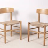 2x Børge Mogensen J39 People's Chair in Beech, 1970s Denmark