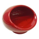 Cendrier vintage sphérique en céramique émaillée rouge par Gabbianelli, Italie