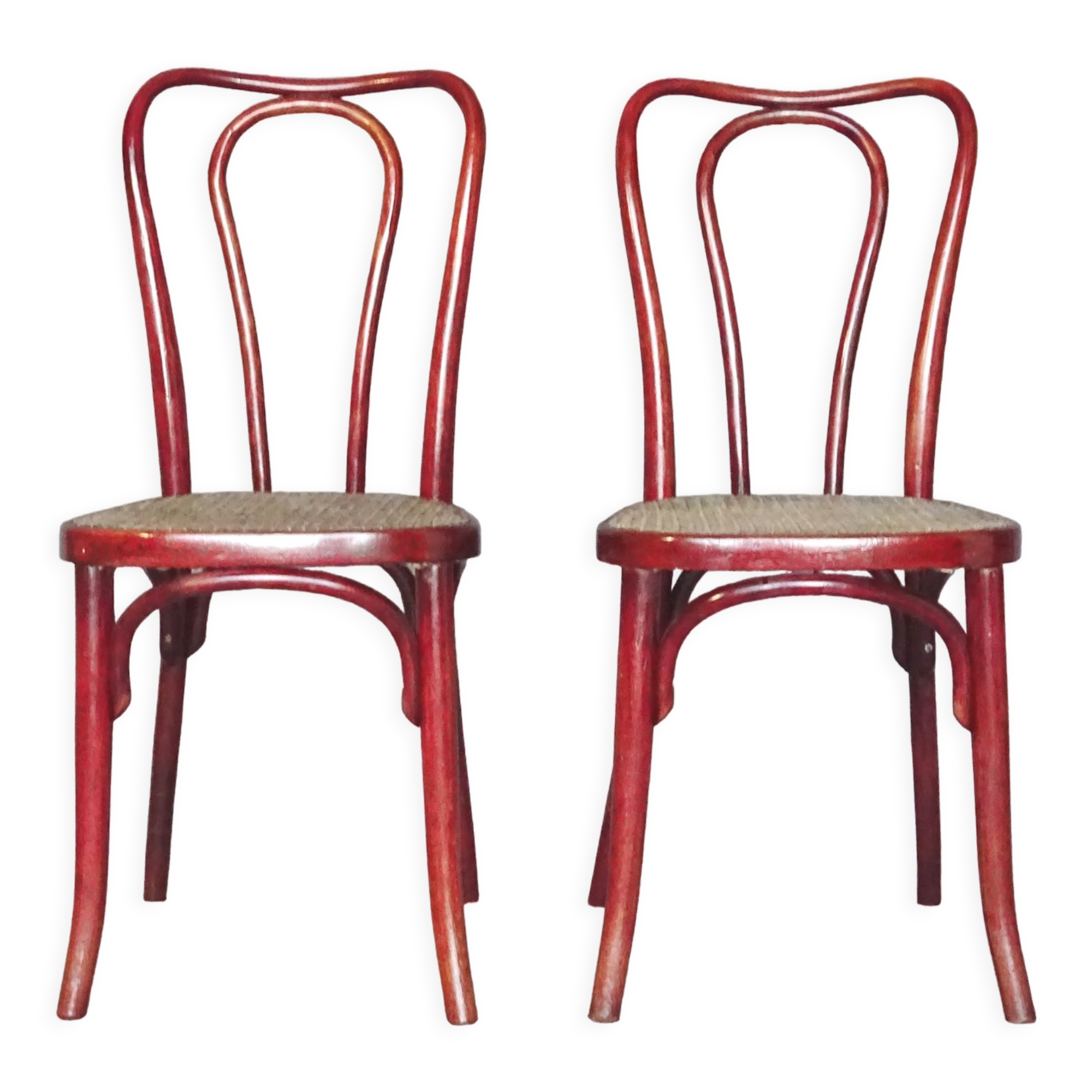 Set of 2 chairs tanned Bistrot by Thonet N°A49 - 1925 -