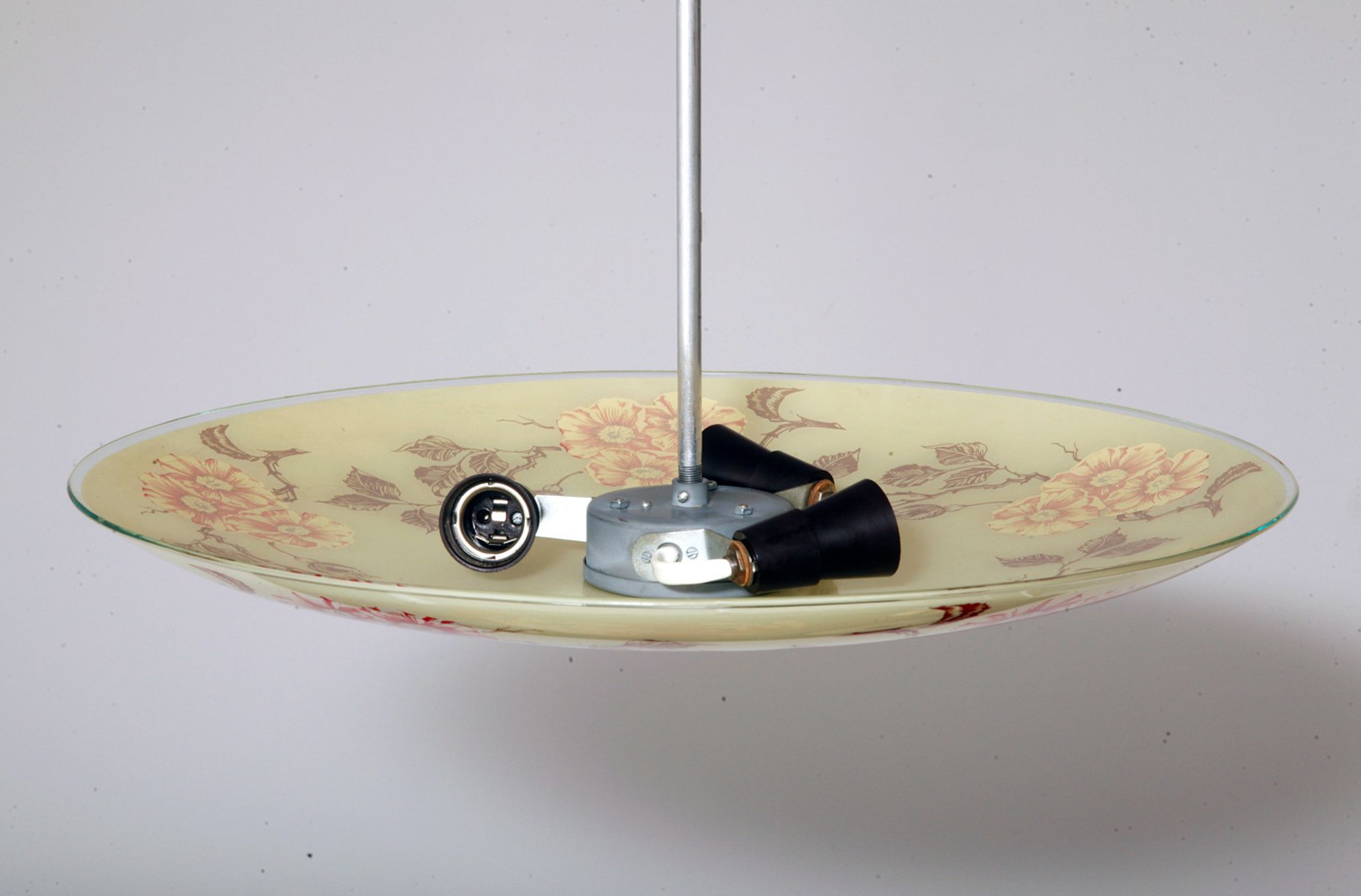 Glass ceiling lamp, Czechoslovakia, 60's