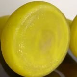 Pair of Art Deco yellow glass paste vases